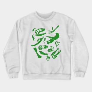 Dinosaur Bones (Green) Crewneck Sweatshirt